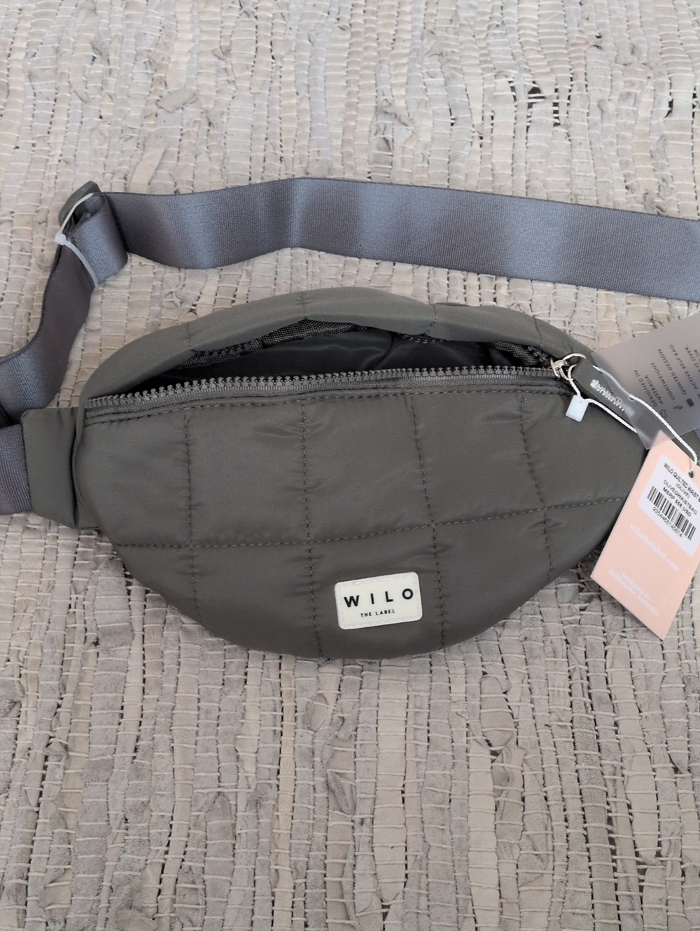 Wilo Quilted Olive Green Waist Bag